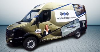 Volledige carwrap voor specialist in glas & kozijnen